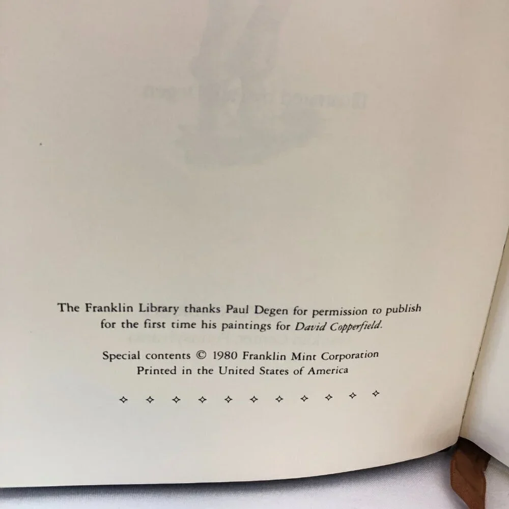 The Franklin Library David Copperfield Novel By Charles Dickens